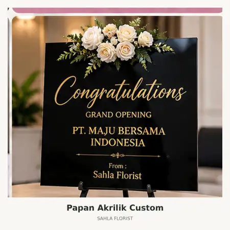 Papan Bunga Akrilik Tangerang Selatan